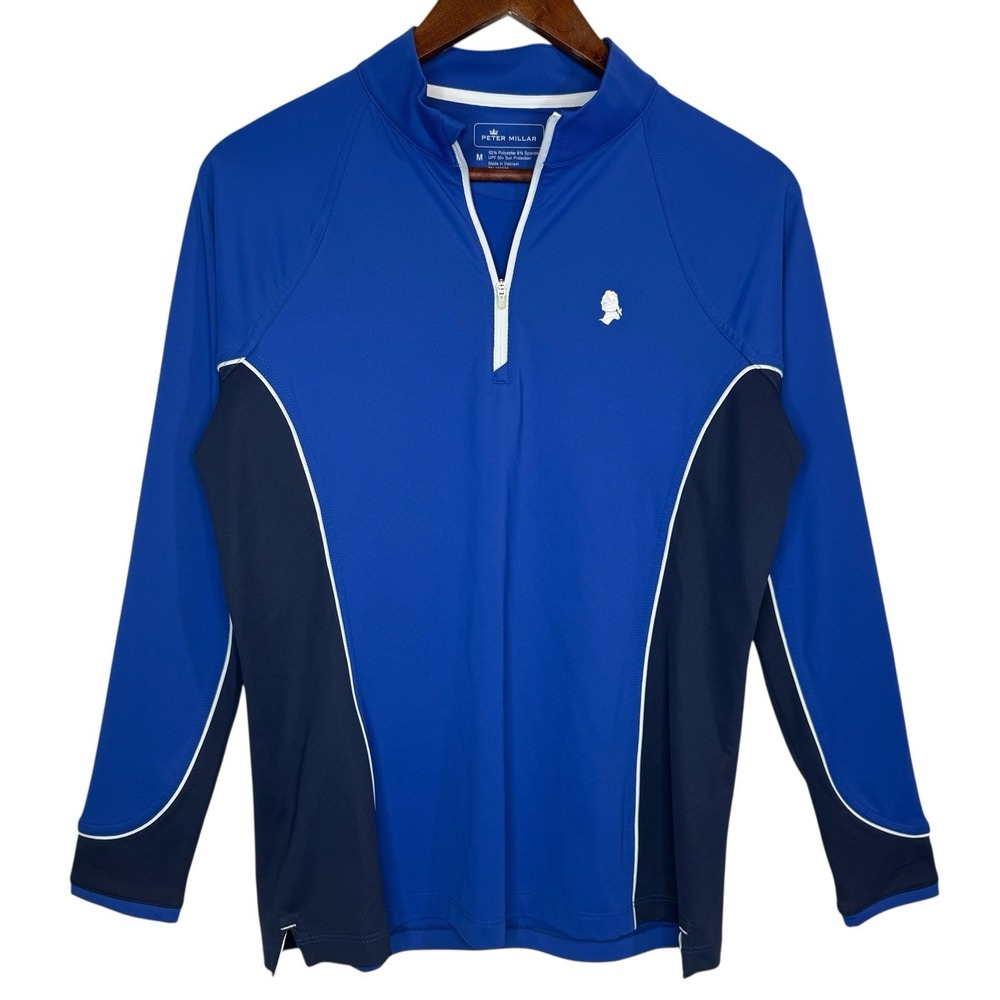 NWOT Peter Millar Pullover M‎ Quarter Zip Sun Protection Golf Top Heritage Crest